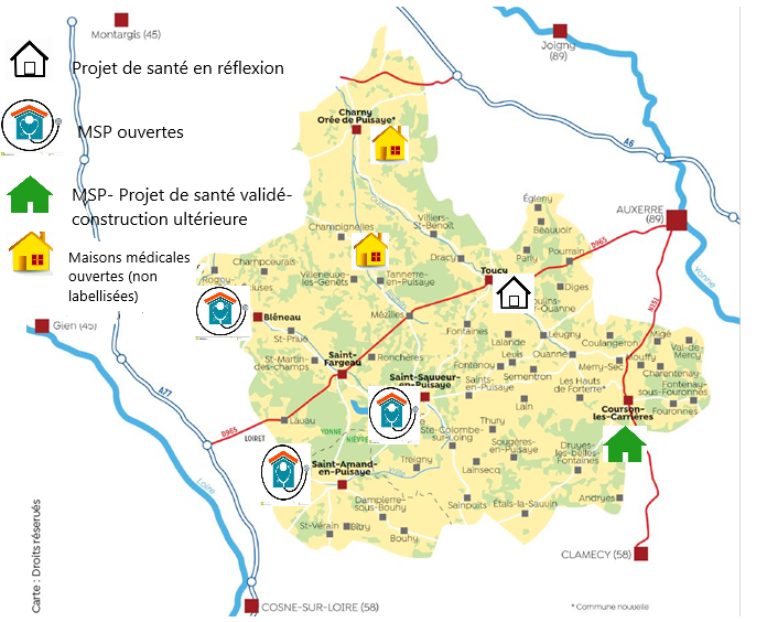 Carte maisons de santé